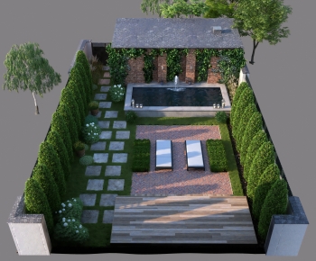 Modern Courtyard/landscape-ID:792989022