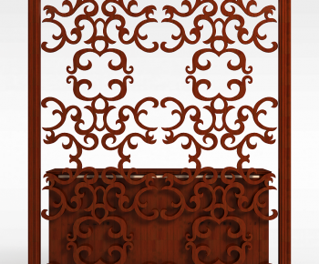New Chinese Style Wooden Screen Partition-ID:696120985