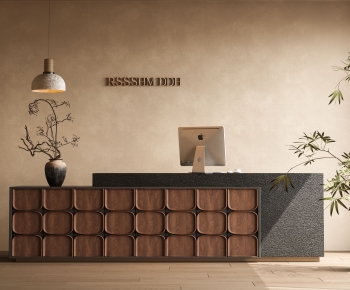 Wabi-sabi Style Reception Desk-ID:824733978