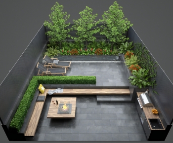 Modern Courtyard/landscape-ID:630827901