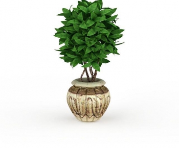 Modern Potted Green Plant-ID:349584105