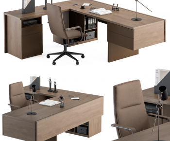 Modern Office Desk And Chair-ID:335052976