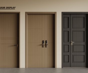 Modern Unequal Double Door-ID:714247949