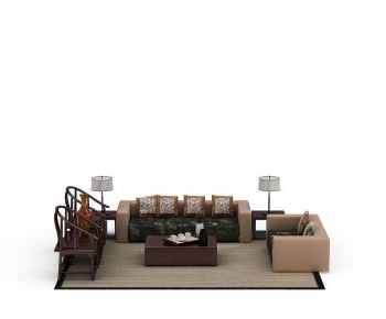 New Chinese Style Sofa Combination-ID:979832891