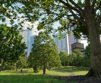 Modern Park Landscape-ID:623565911