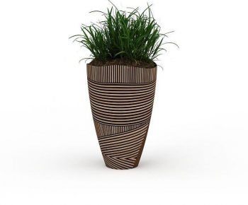 Modern Potted Green Plant-ID:860378034