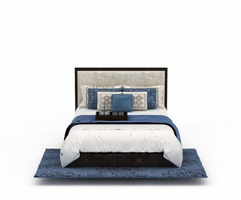 New Chinese Style Double Bed-ID:356446035