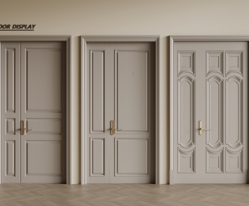 European Style Unequal Double Door-ID:388557918