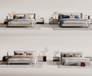 Modern Double Bed-ID:592720998