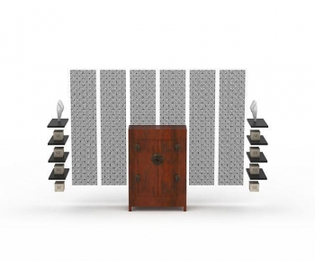 New Chinese Style Side Cabinet-ID:540693046