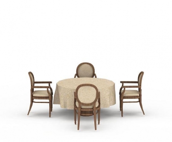 Simple European Style Dining Table And Chairs-ID:608491909