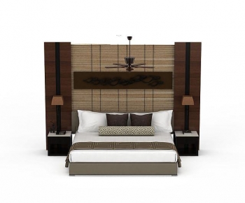 Modern Double Bed-ID:881340984