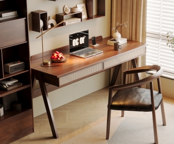 Modern Computer Desk And Chair-ID:240950685