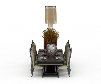 American Style Dining Table And Chairs-ID:349773881