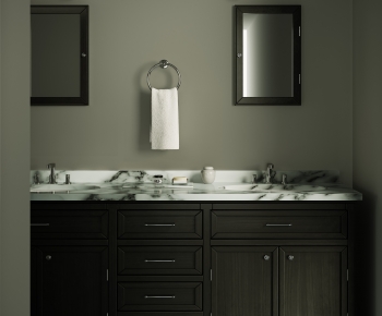 Simple European Style Bathroom Cabinet-ID:820419838