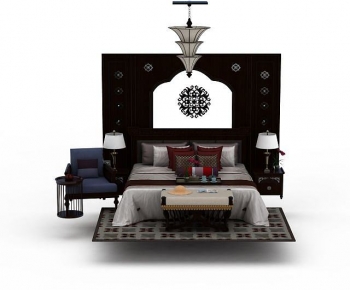 Modern Double Bed-ID:580456027