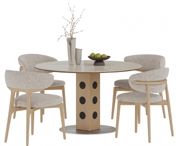 Nordic Style Dining Table And Chairs-ID:444366937