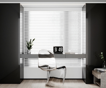 Modern Computer Desk And Chair-ID:794163948