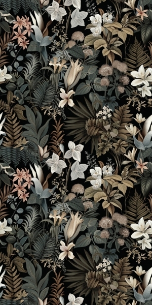 French StyleAnimal And Plant Pattern Wallpaper