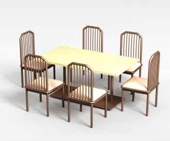 New Chinese Style Dining Table And Chairs-ID:591418039