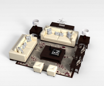 New Chinese Style Sofa Combination-ID:593030526