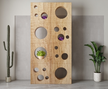 Nordic Style Wooden Screen Partition-ID:718342073