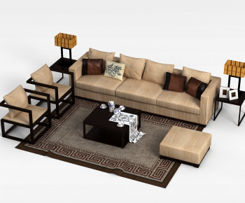 New Chinese Style Sofa Combination-ID:135948907