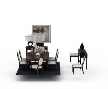 American Style Dining Table And Chairs-ID:551512005