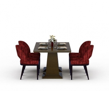 Simple European Style Dining Table And Chairs-ID:995014915