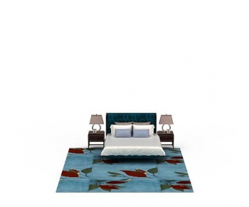 Mediterranean Style Double Bed-ID:112929338