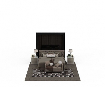 Simple European Style Double Bed-ID:351240673