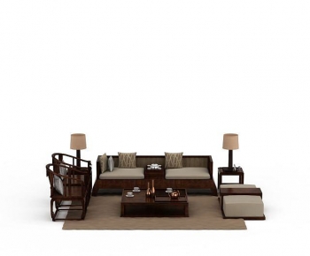 New Chinese Style Sofa Combination-ID:267519004