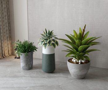 现代落地绿植盆栽组合-ID:373878963
