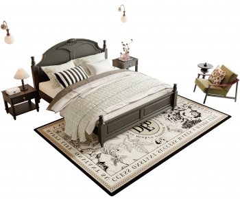 French Style Double Bed-ID:925645112
