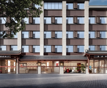 New Chinese Style Facade Element-ID:198651083