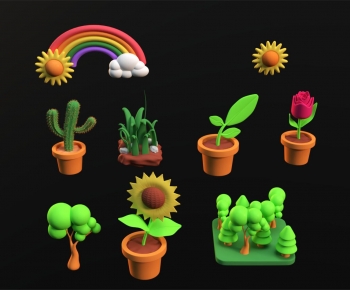 Modern Potted Green Plant-ID:640465979