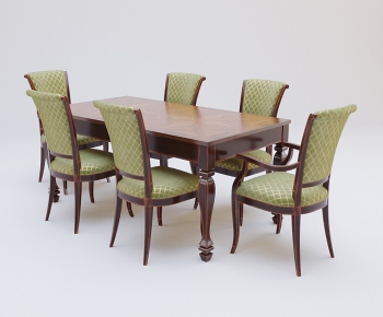 American Style Dining Table And Chairs-ID:588054905
