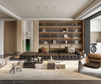 Modern A Living Room-ID:801539906