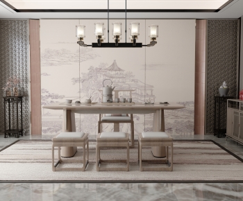 New Chinese Style Tea House-ID:666421895