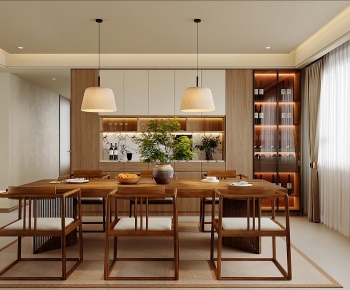 New Chinese Style Dining Room-ID:223877915