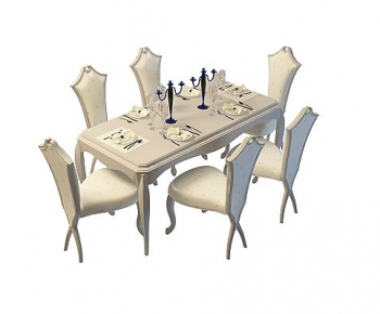 European Style Dining Table And Chairs-ID:434783944