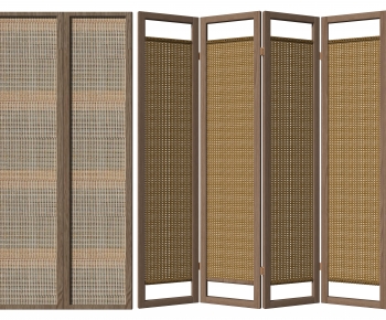 Wabi-sabi Style Wooden Screen Partition-ID:893163924