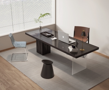 Modern Computer Desk And Chair-ID:890109066