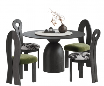 French Style Dining Table And Chairs-ID:425980116