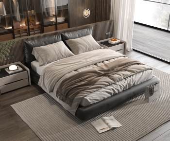 Modern Double Bed-ID:254828935