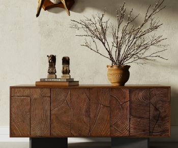 Wabi-sabi Style Entrance Cabinet-ID:210050115