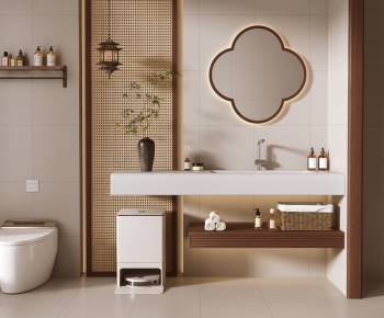 New Chinese Style Bathroom Cabinet-ID:904134047