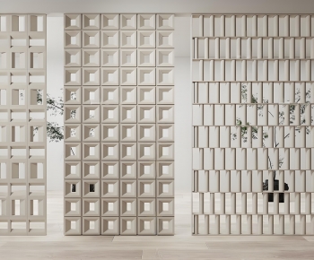 Modern Cement Brick Screen Partition-ID:429850104