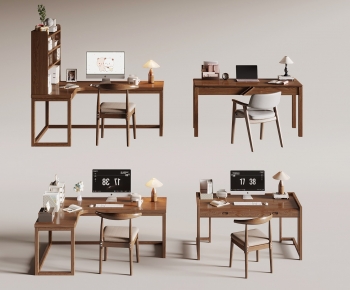 Modern Computer Desk And Chair-ID:536041029