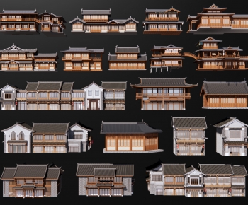 Chinese Style Ancient Architectural Buildings-ID:947746991